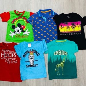 Bundle of used 6 t-shirts in size 5T